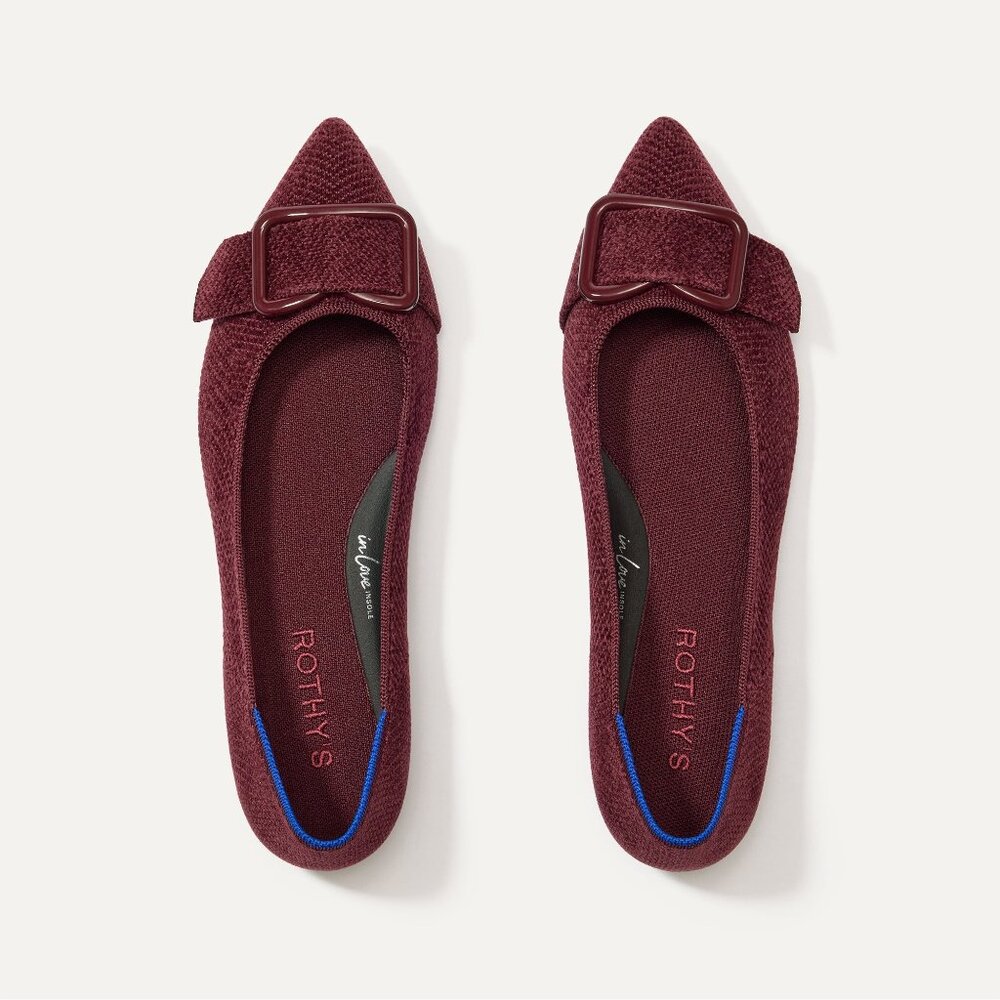 Rothy's The ReVelvet™ Emblem Point II - ReVelvet™ Syrah Size 10.5